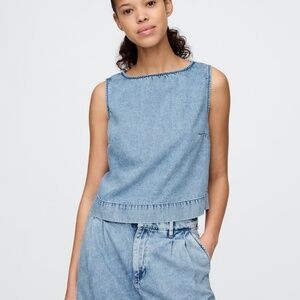 Gap ultra-soft denim shell tank